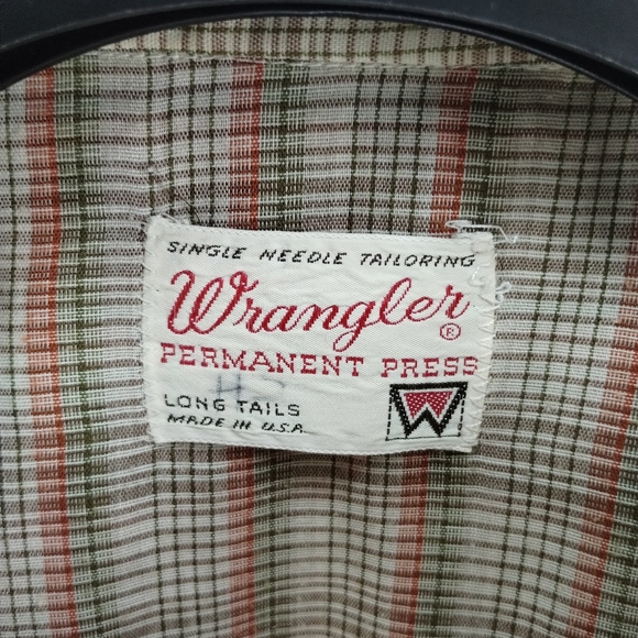 Vintage 60's Wrangler Permanent Press Pearl Snap Shirt 16.5-35 - Picture 3 of 5